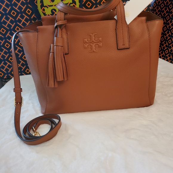 BRAND NEW! FABULOUS TORY BURCH Thea Slouchy Satchel/Crossbody Bag w/ Strap - Picture 2 of 16